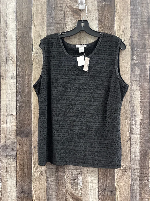 Top Sleeveless By Dressbarn In Black, Size: Xl